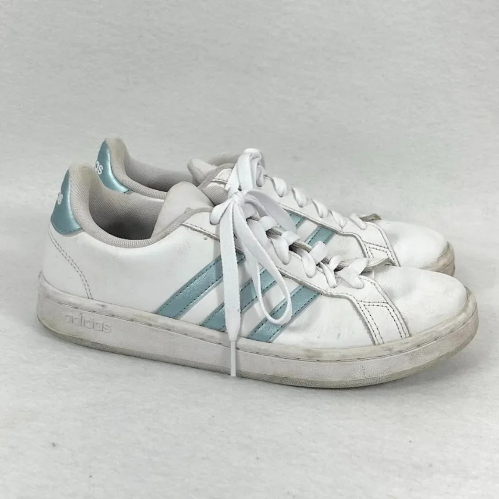 Adidas Grand Court Cloudfoam Leather Sneakers Classic Outdoors Athleisure 7.5